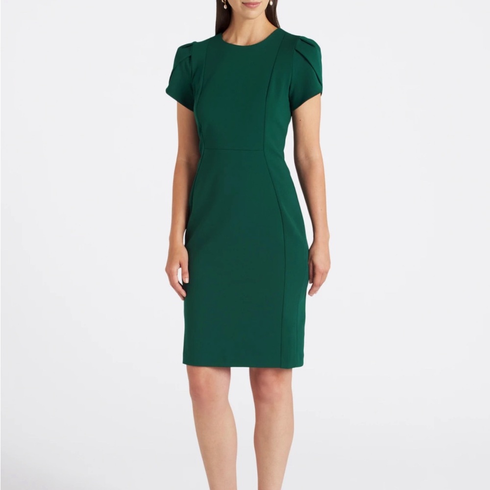 Calvin Klein Green Tulip Sleeve Dress